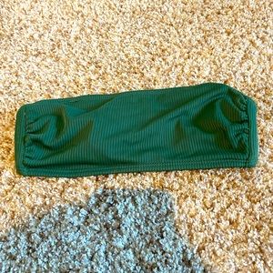 Strapless Army Green Swimsuit Top